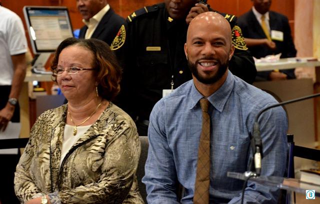 American Hip-hop artist and actor Lonnie Rashid Lynn, Jr, fondly known as Common, smiles for a photo before sharing an inspiring personal story at the 2011 Annual Legislative Conference in Washington, D.C.