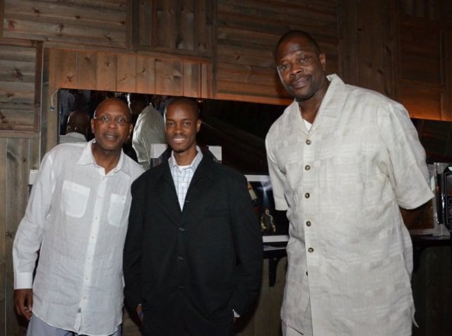 Darrell_Ib_Patrick Darrell Walker (retired NBA player and New York Knicks assistant coach), Ib and Patrick Ewing (retired Hall of Fame NBA player and current assistant coach for the Orlando Magic).