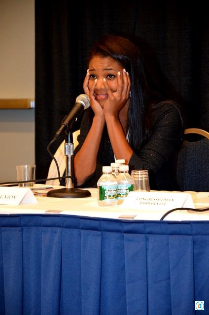 Gabrielle Union Actress and former model Gabrielle Union is amused by a feedback from the audience during a panel discussion on women’s health