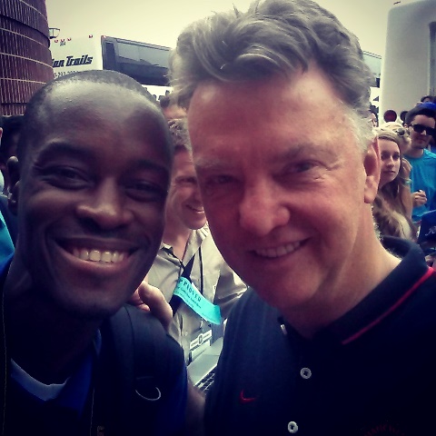 Ib & former Manchester United Coach Louis van Gaal.
