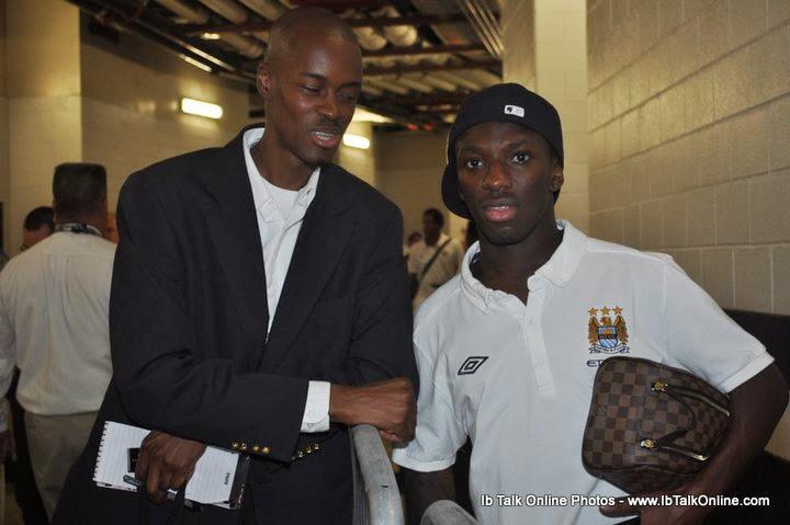 Ib-Dabo_Shaun-Wright-Phillips Ib chats with Shaun Wright-Phillips (Manchester City and England national team player).