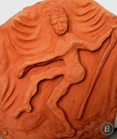 Ib's first attempt at sculpture ended up depicting what might look like the days of Greek philosopher Aristotle.