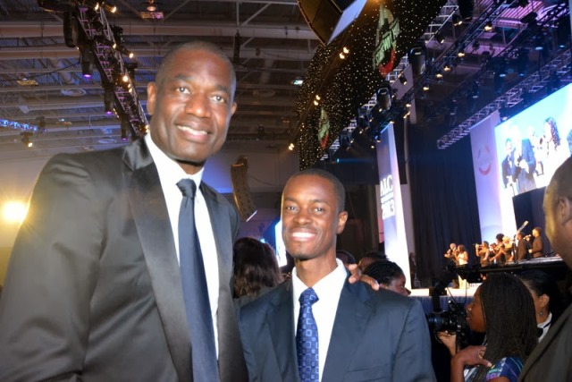 Ib & Dikembe Mutombo Former NBA player and humanitarian Dikembe Mutombo and Ib at an awards dinner in Washington, DC.