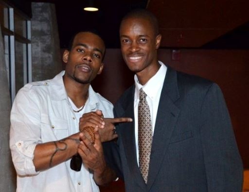 With American R&B singer and actor Mario Barrett at his 25th birthday celebration in Maryland.